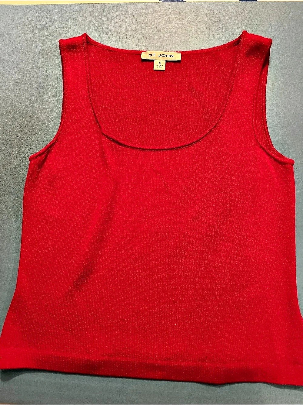 St. John Red Tank Top Size P Like New